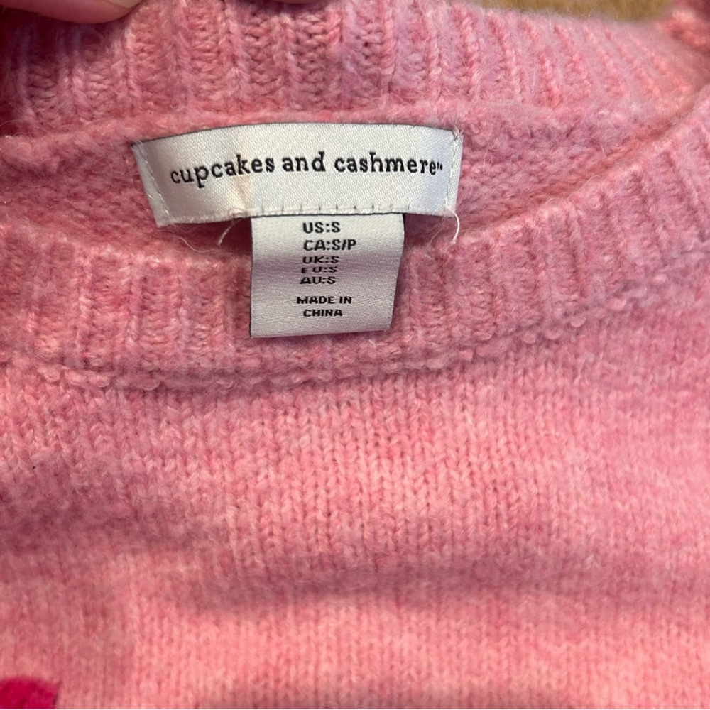 Pink "Love" Graphic Knit Sweater - Valentine's Day & Soft Girl Aesthetic Small - Picture 4 of 8